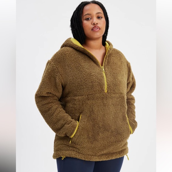 GIRLFRIEND COLLECTIVE Dark Olive Recycled Half-Zip
Fleece SIZE Large NWT $128 - Picture 2 of 6